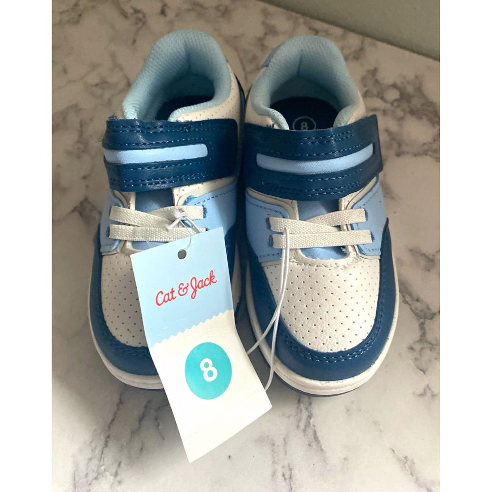 Cat & Jack Boys Hook & Loop Non-Marking Colorblock Low Top Sneakers 8